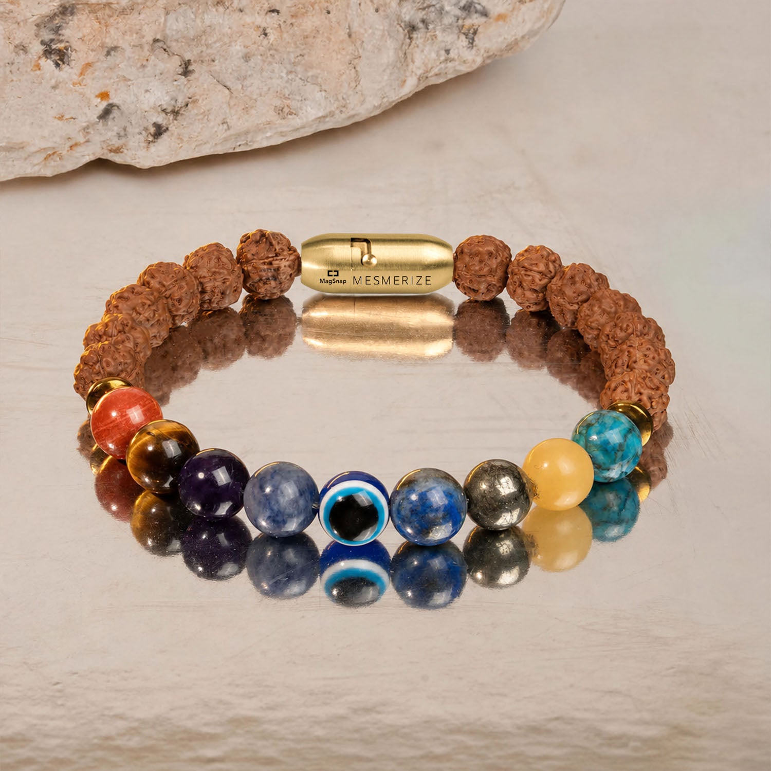 Spiritual Rudraksh 9 Chakra Bracelet