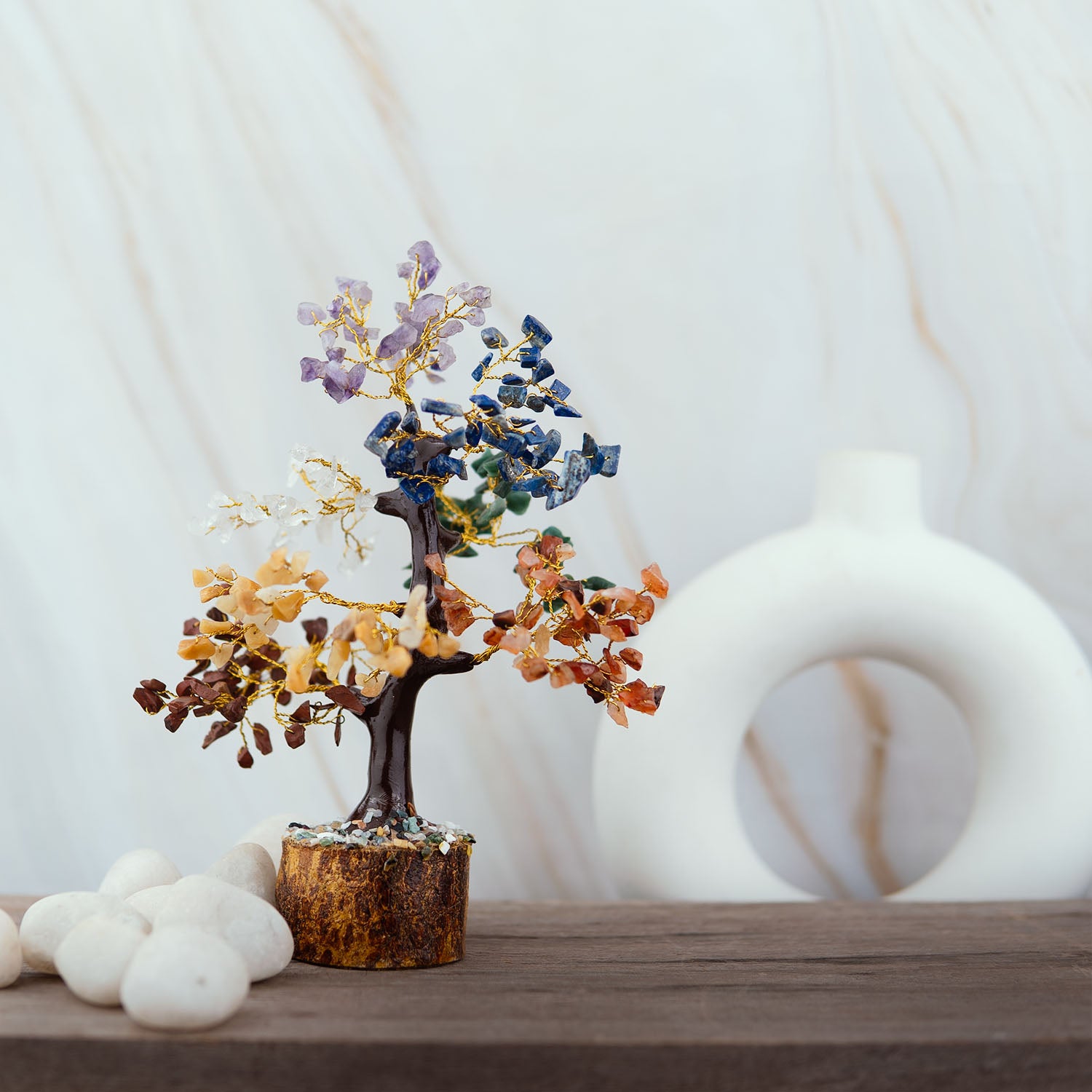 Natural Stone Tree 7 Chakra Natural Stone Tree