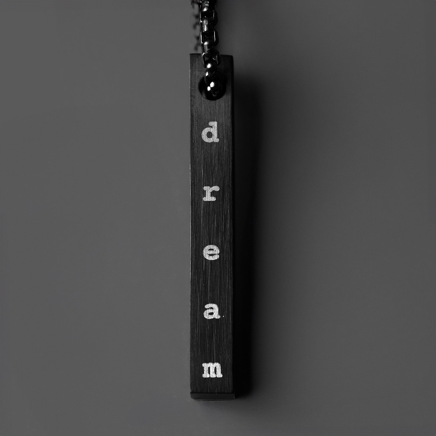 Black Hustle Motivational Bar Necklace