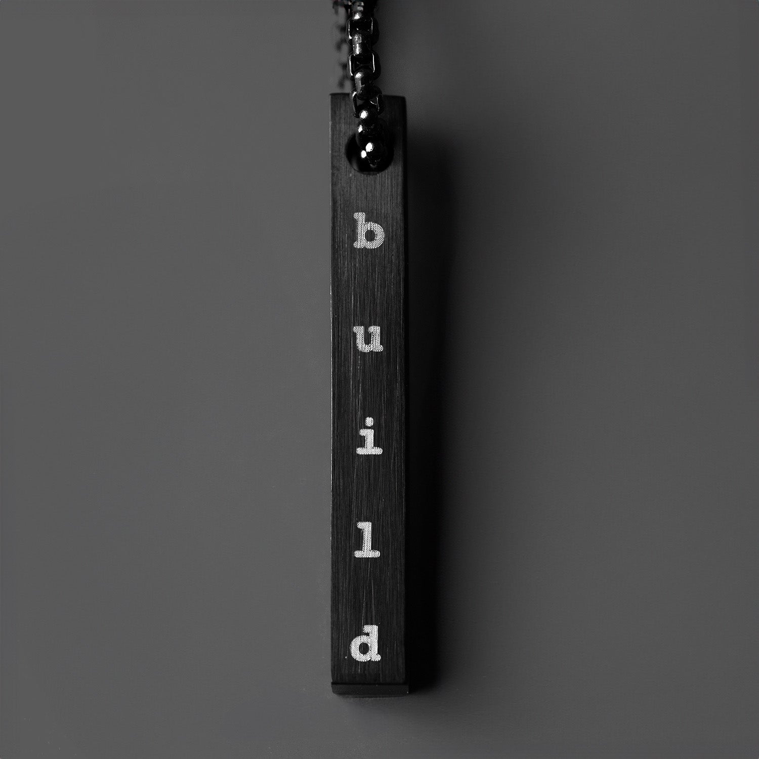Black Hustle Motivational Bar Necklace