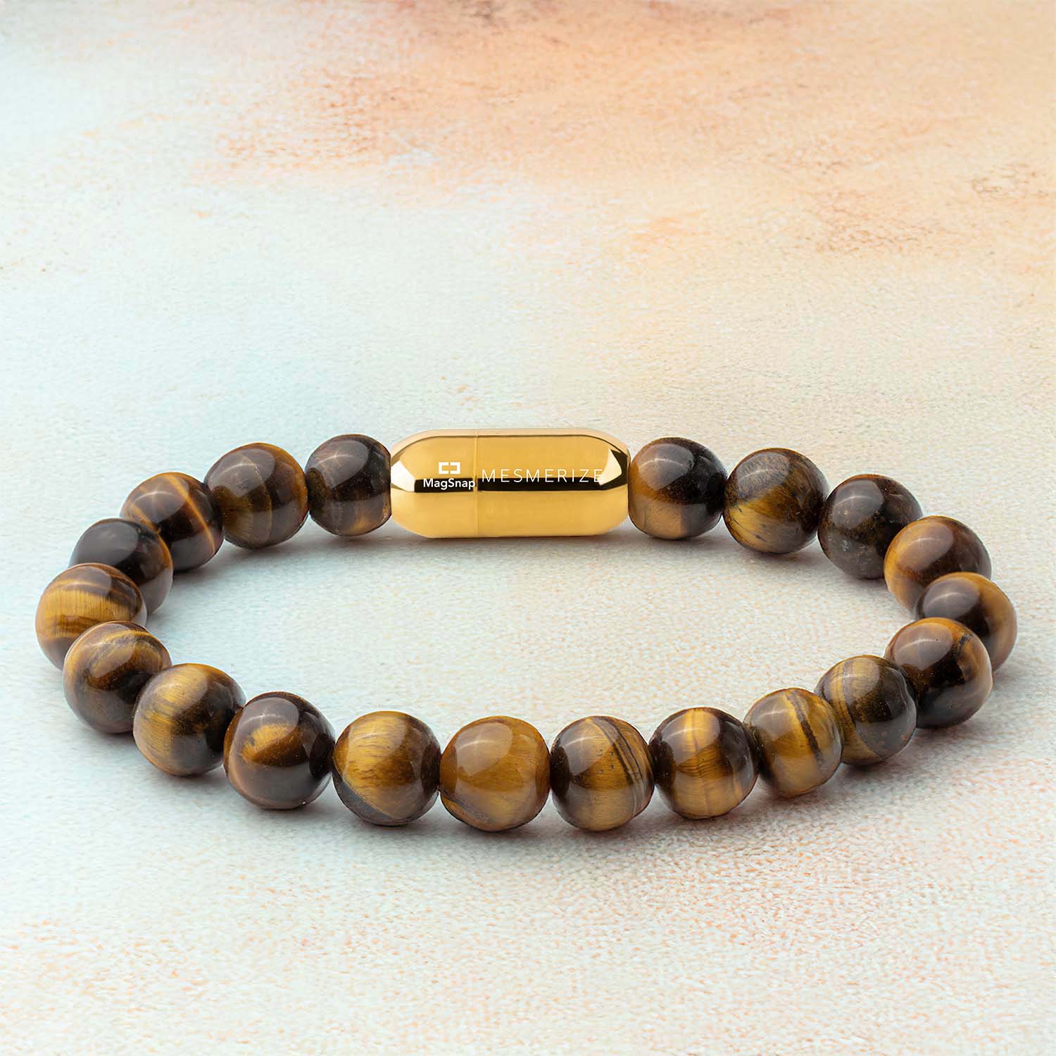 Natural Stone Jewellery Courageous Tiger Eye Natural Stone Bracelet With Magsnap