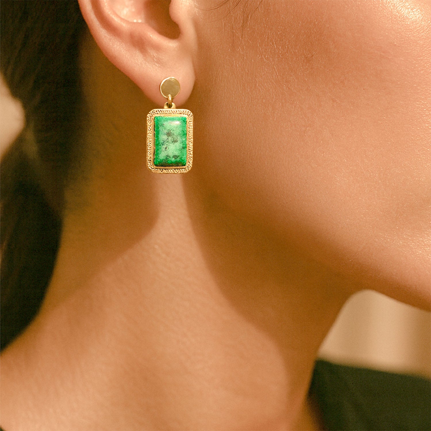 EsmereSerpentiStone18KGoldDropEarring