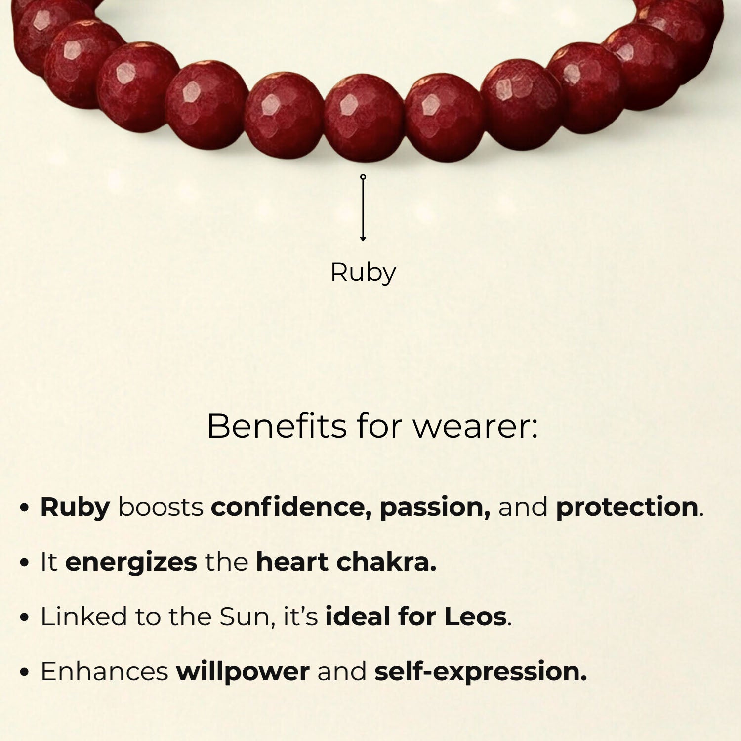 Fiery Essence Ruby(Manik) Natural Stone Bracelet with Magsnap2