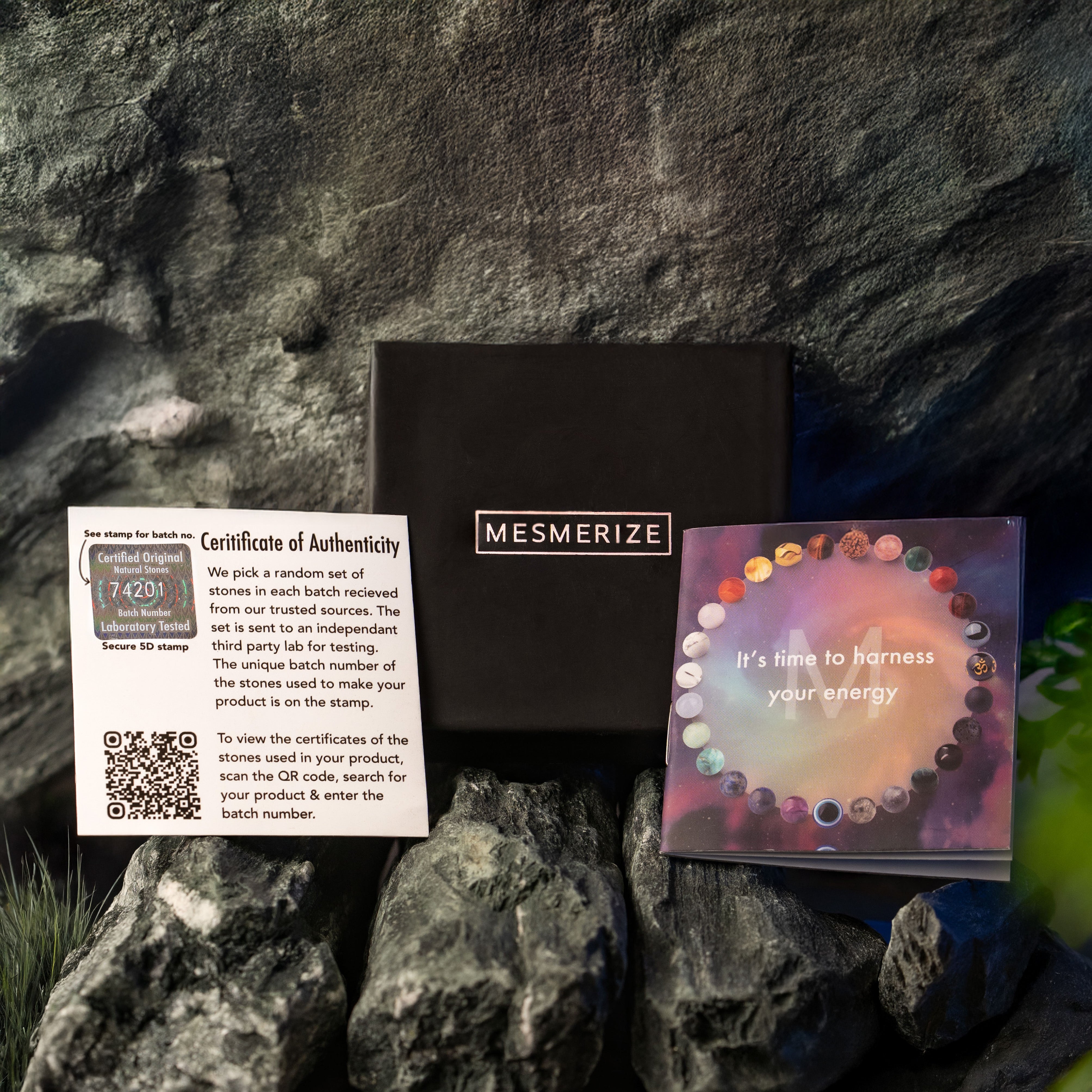 Non Personalised Pyrite Natural Stone NeoLeather Bracelet With MagSnap2