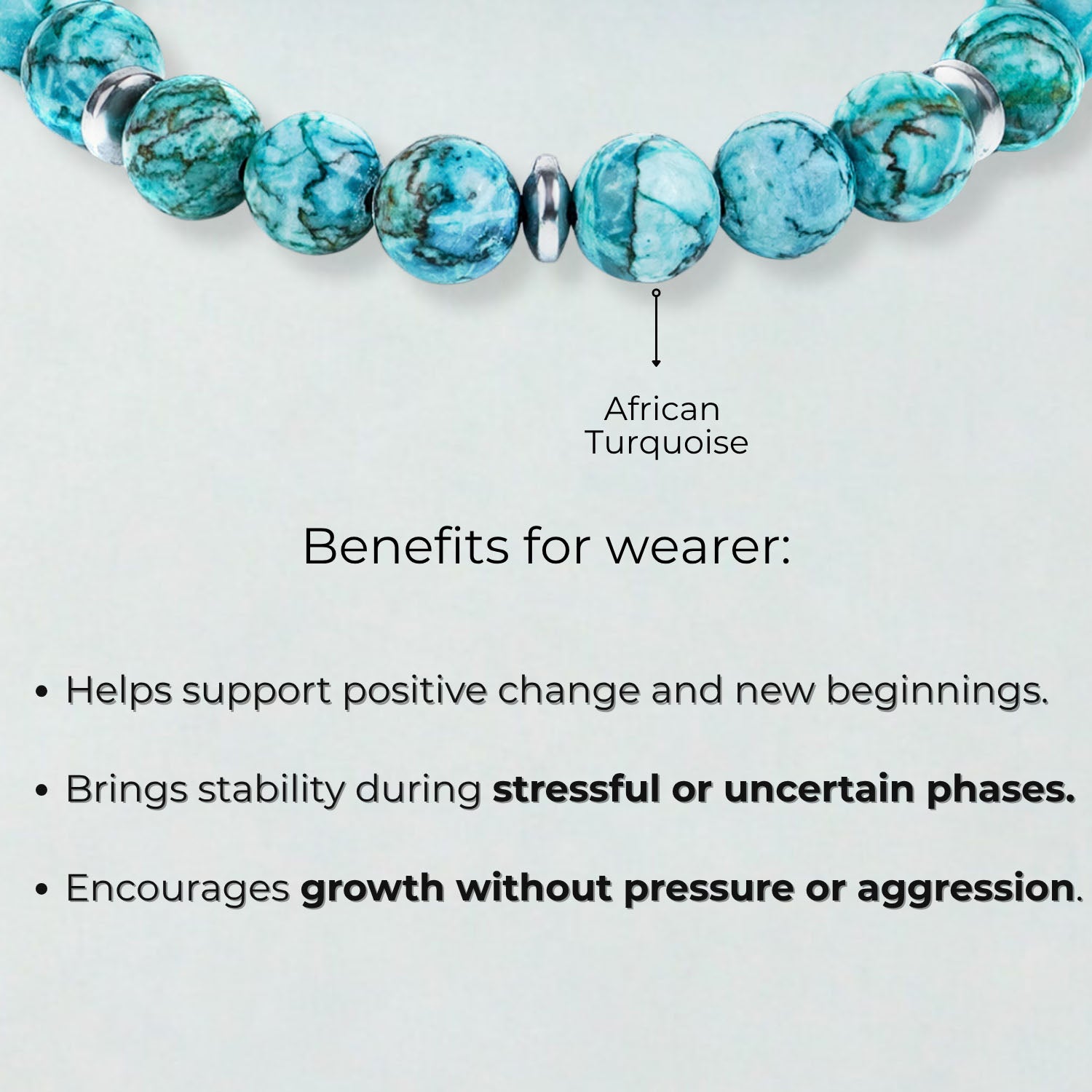 Harmony African Turquoise Natural Stone Bracelet with MagSnap 2