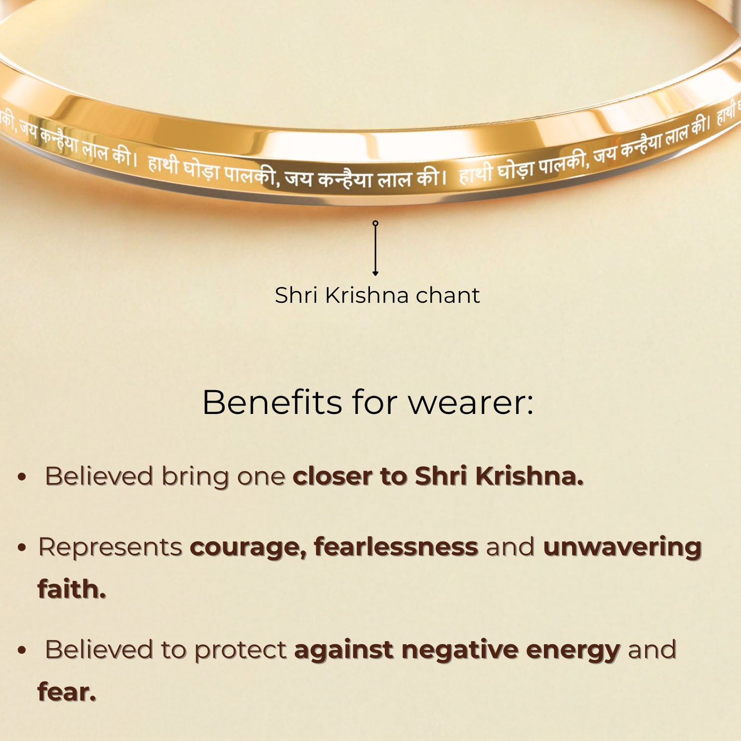 Hathi Godha Palki Krishna MicroCarved Round Kada Silver