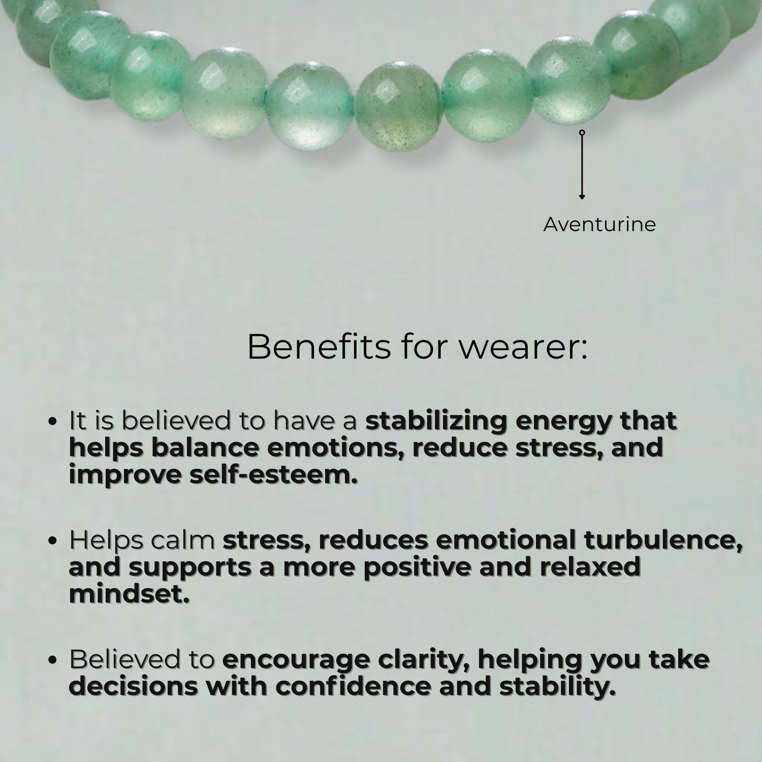 Healing Touch Aventurine Natural Stone Elastic Bracelet