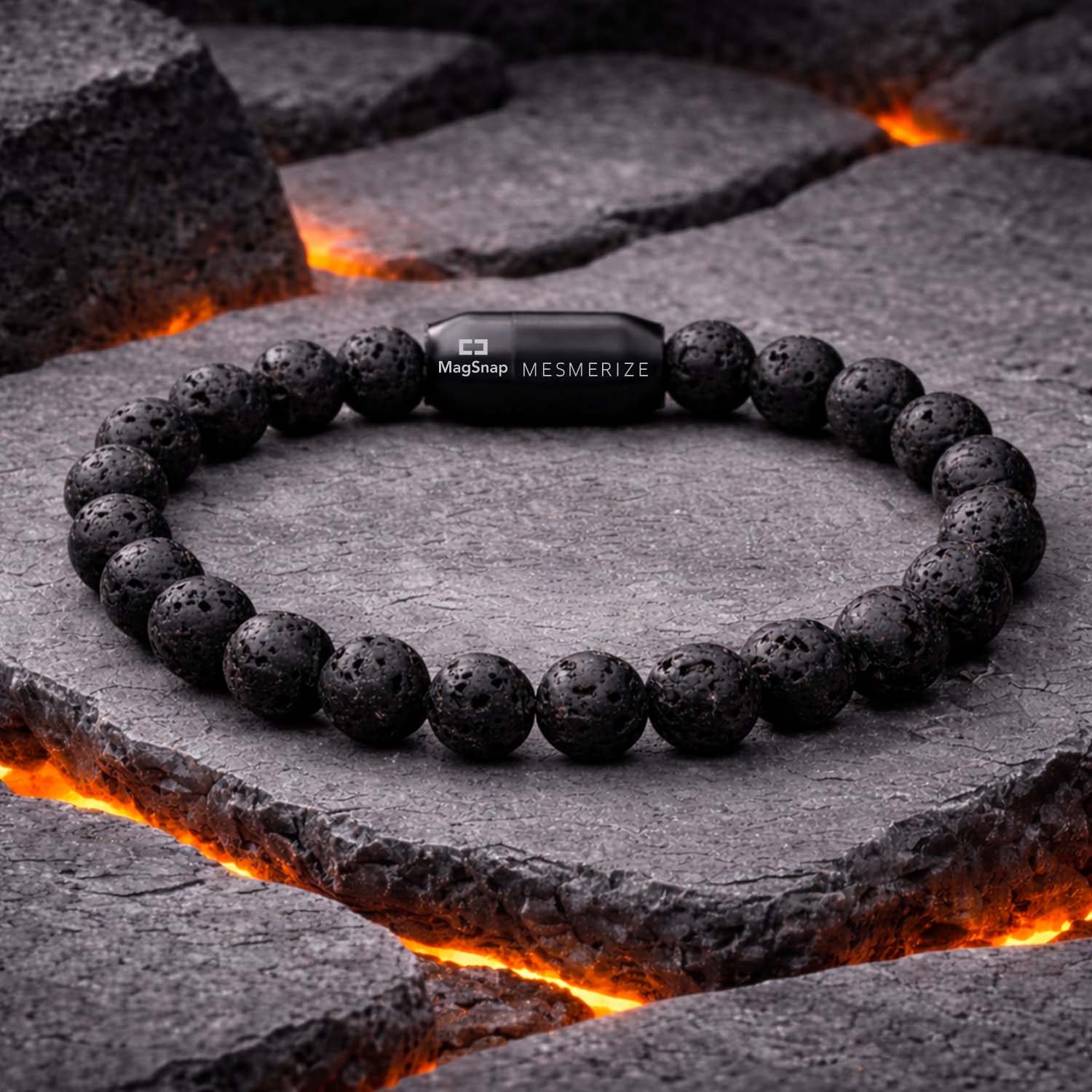 Lava Natural Stone Magsnap Bracelet