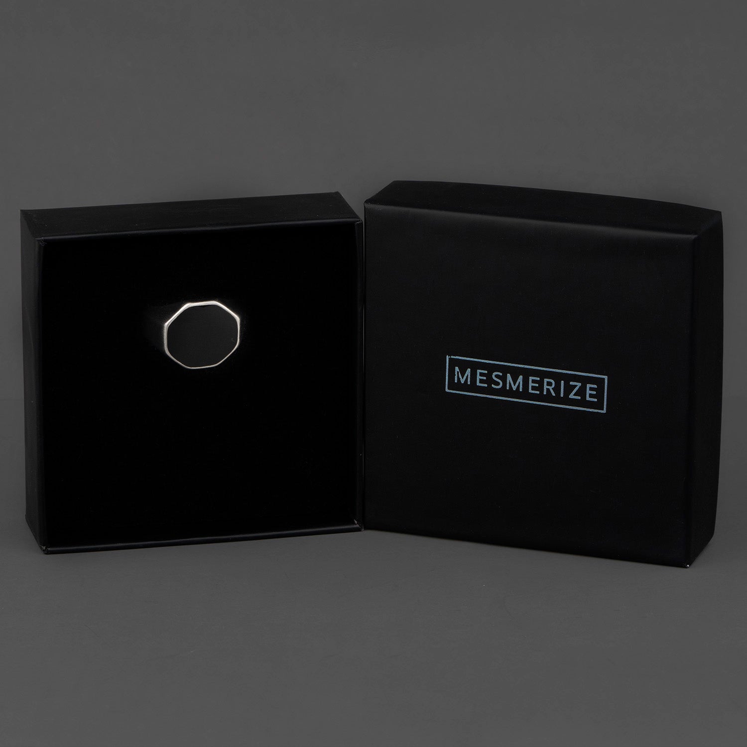 Silver Hex Signet Ring