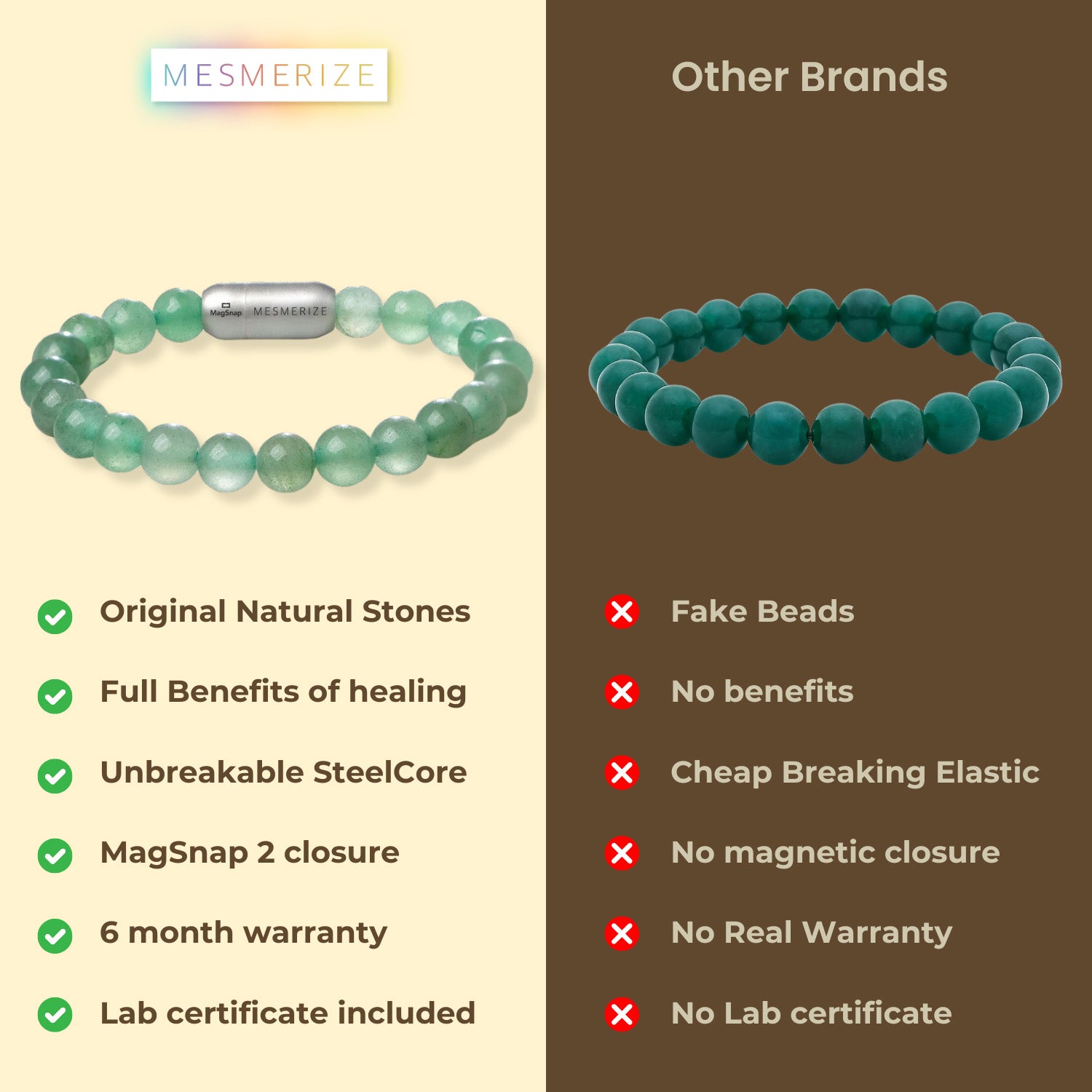 Healing Touch Aventurine Natural Stone Bracelet with MagSnap 2