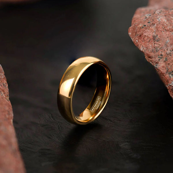 Vulcan Tungsten Gold Ring