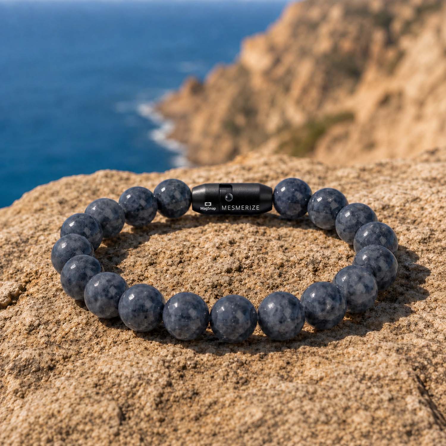Wealth Magnet Blue Sapphire Natural Stone Bracelet With MagSnap 3