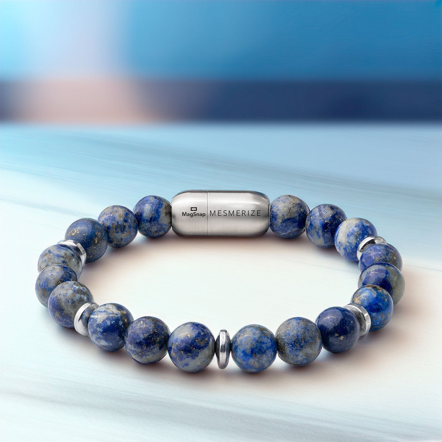 Natural Stone Jewellery Wisdom Lapis Natural Stone Bracelet with Magsnap