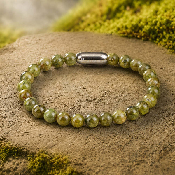 Inner Growth Peridot Natural Stone Bracelet With MagSnap