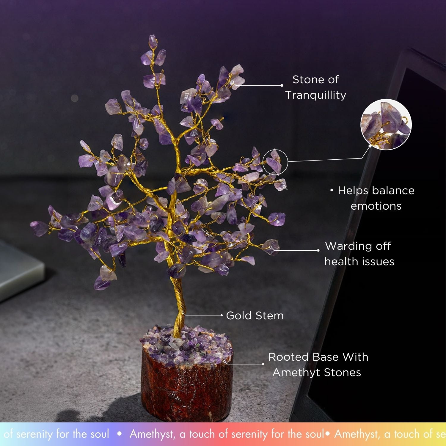 Mini Amethyst Natural Stone Tree