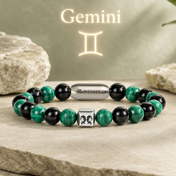 Gemini (Mithun) Zodiac Stone Bracelet with MagSnap
