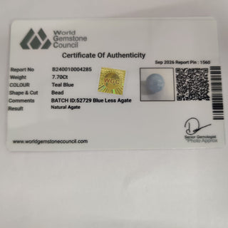 Blue Lace Agate lab certificate 7