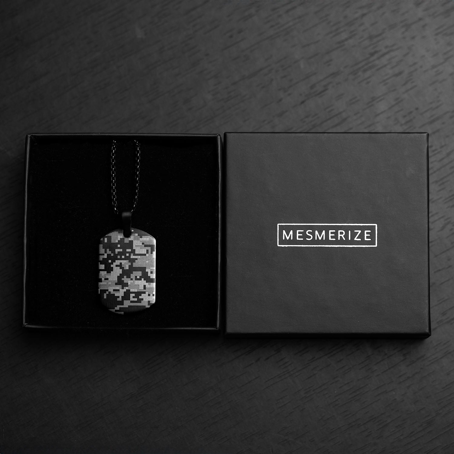 Cyber Camo Army Dog Tag Necklace