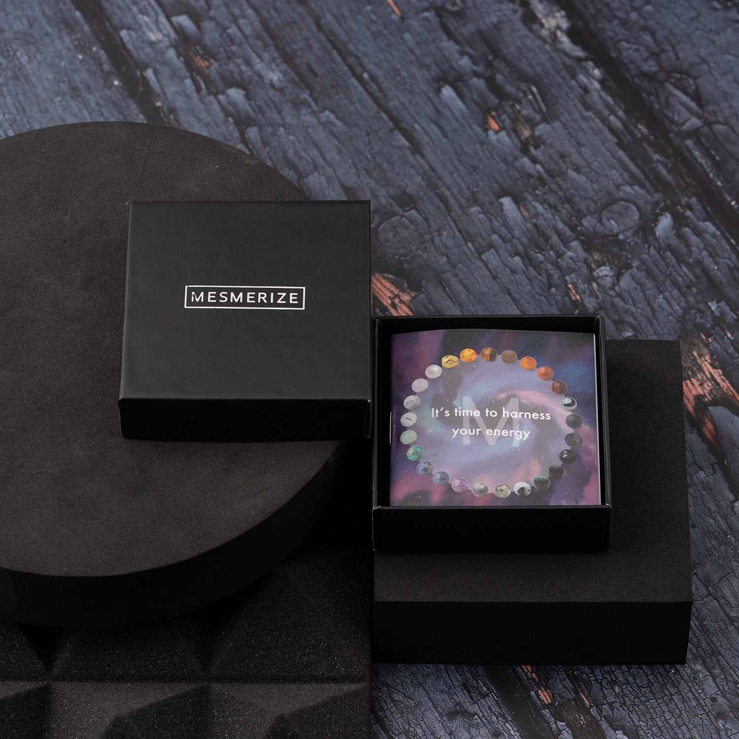 Ocean Blue Hematite Stack Natural Stone Bracelet