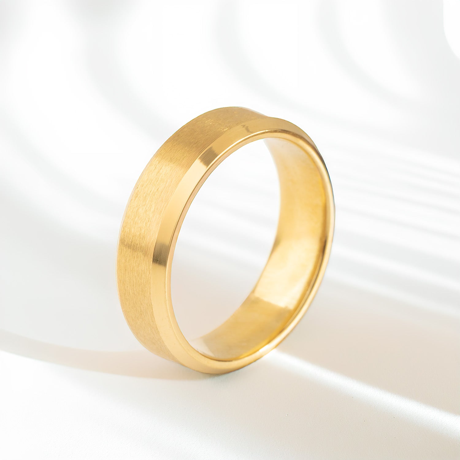 Gold Beveled Ring