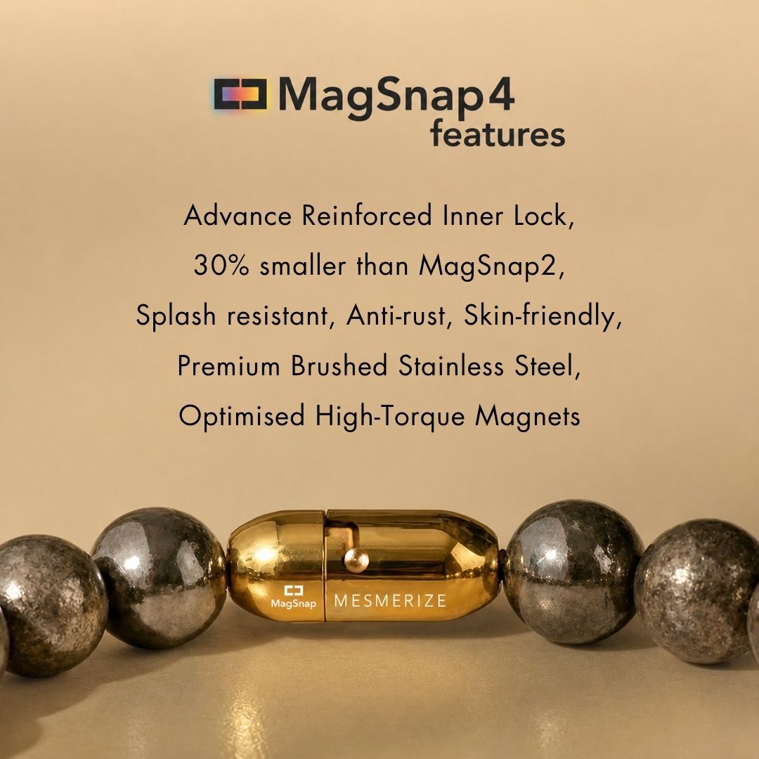 Natural Stone Jewellery Onyx Gold Tiger Eye Natural Stone Bracelet with MagSnap