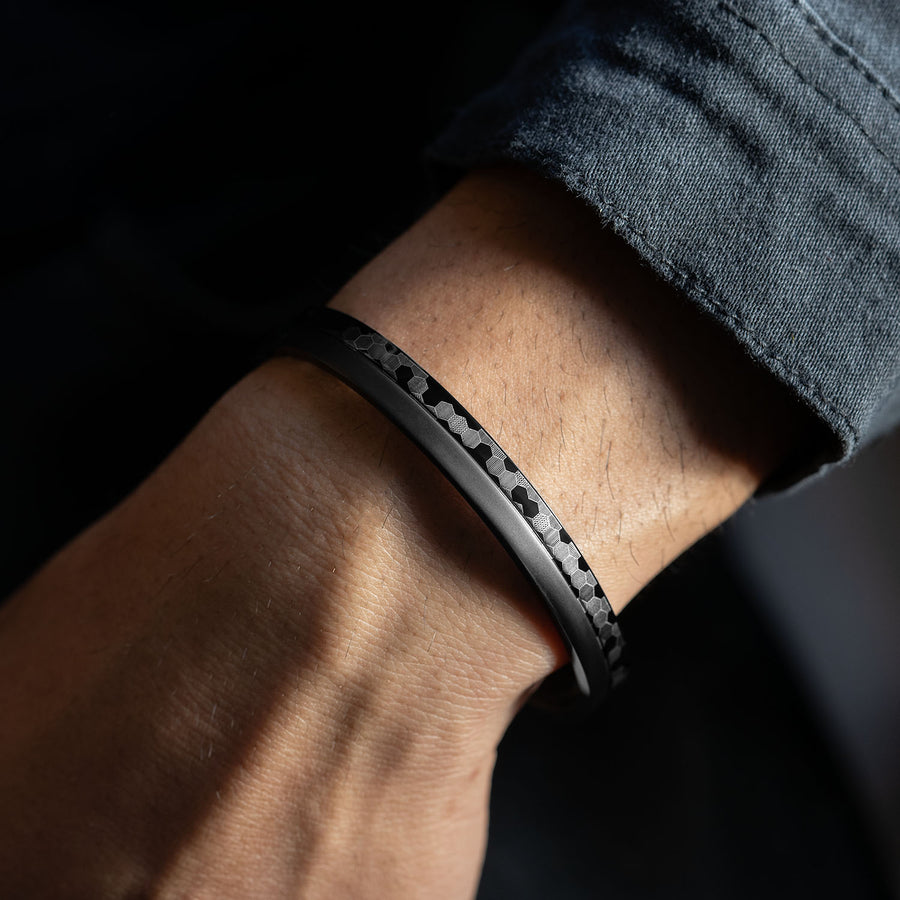 Hex Matrix Oval Kada Bracelet