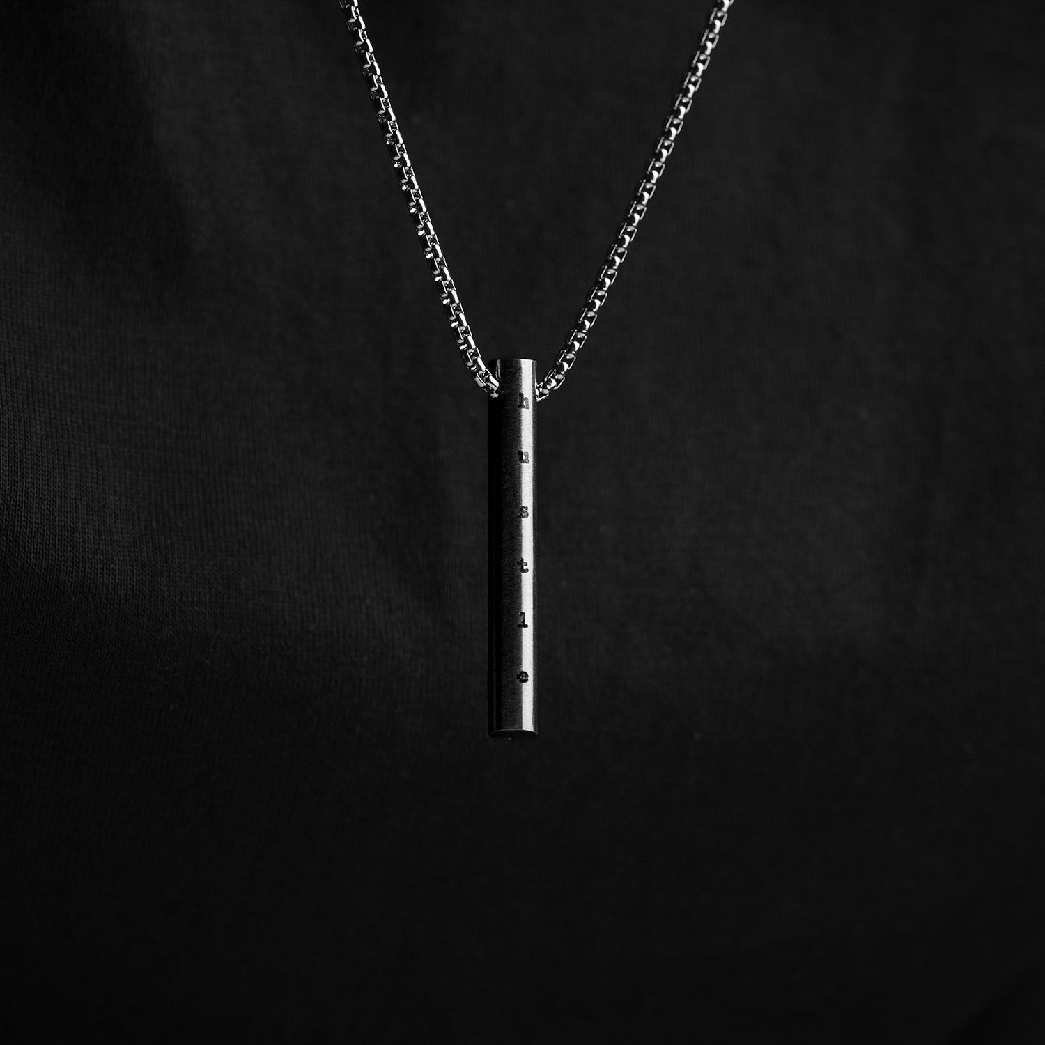 Hustle Silver Barrel Necklace