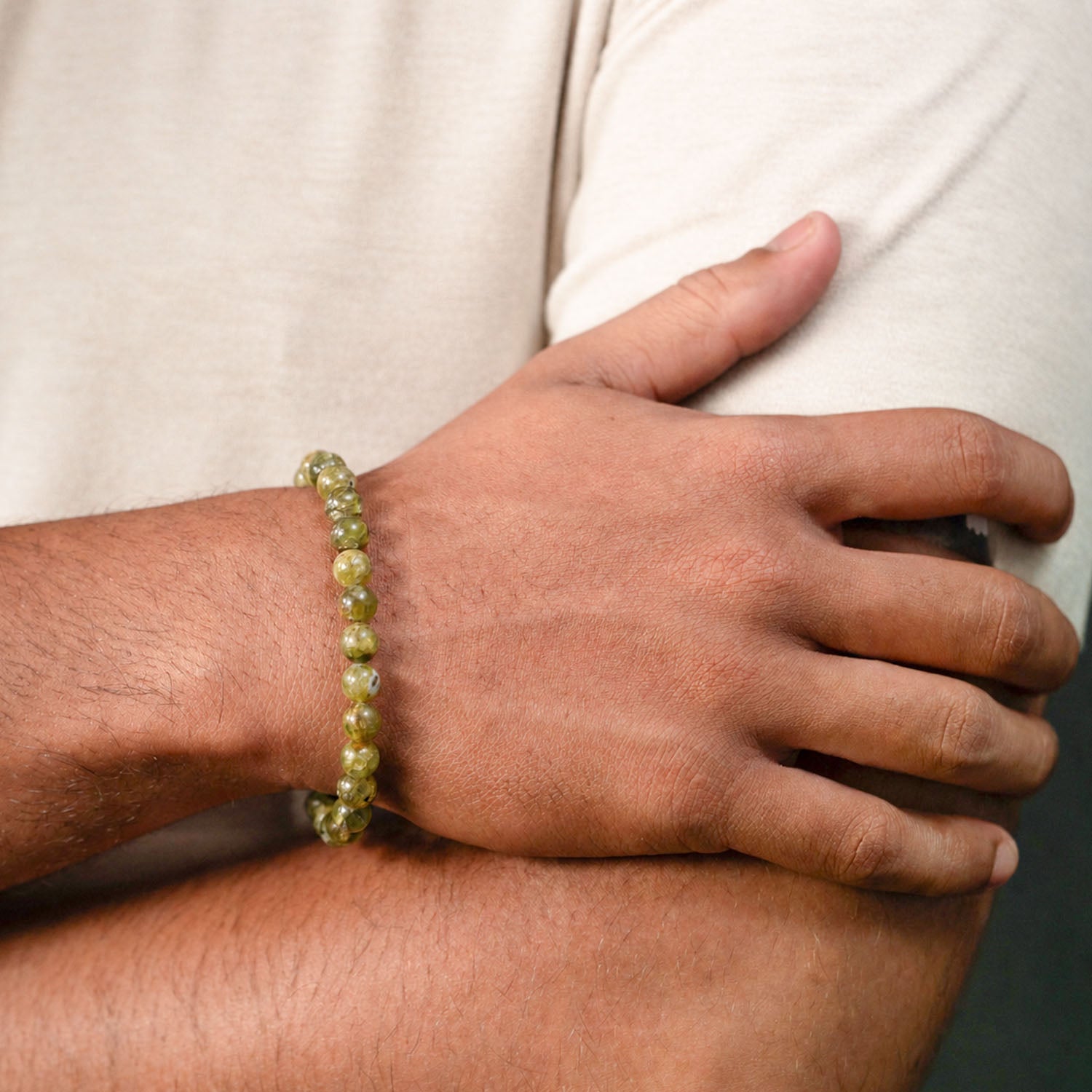 Inner Growth Peridot Natural Stone Bracelet With MagSnap 3