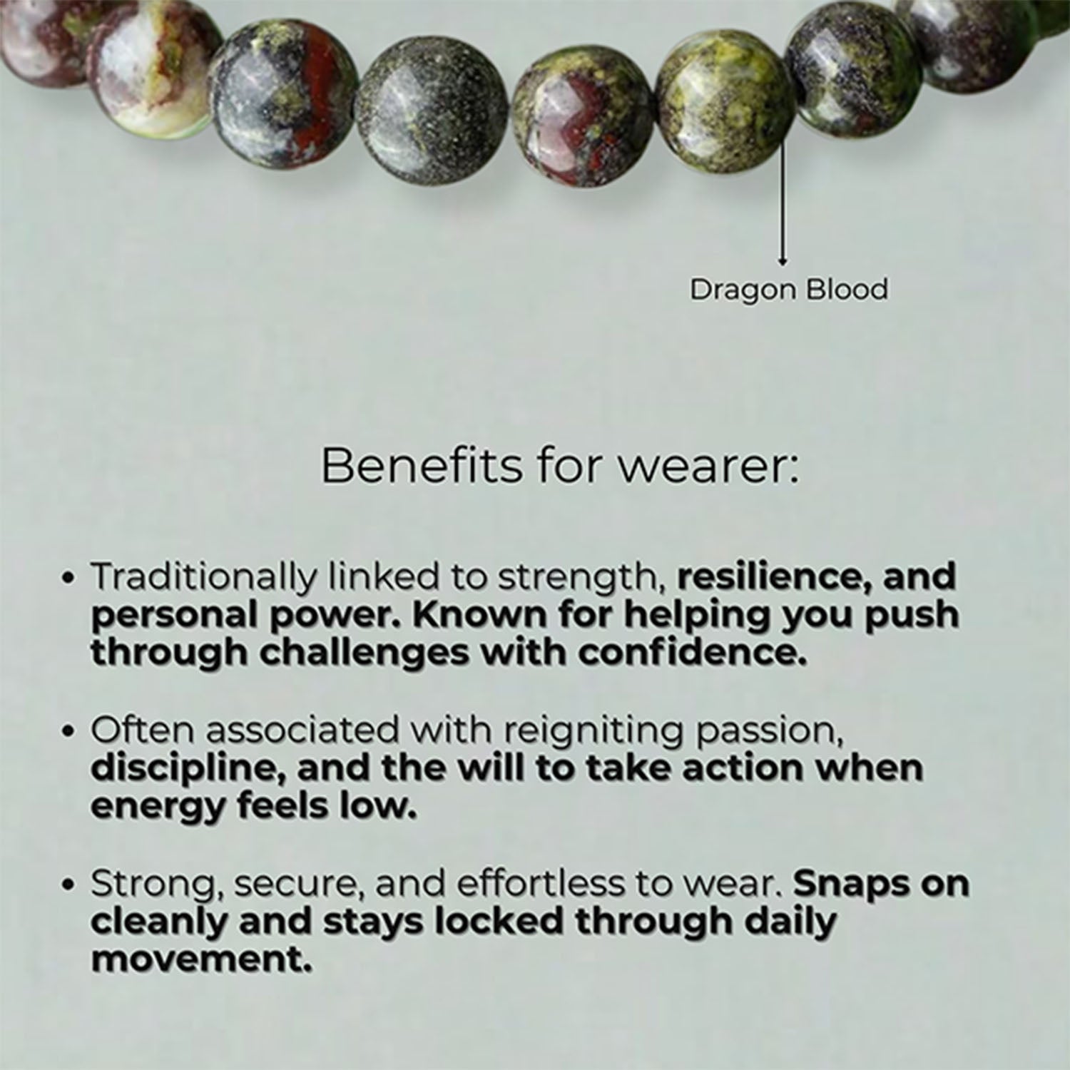 Inner Strength Dragonblood Natural Stone Bracelet