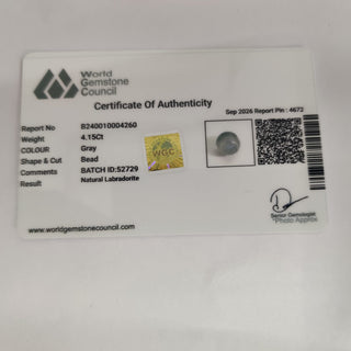 Labradorite lab certificate 8