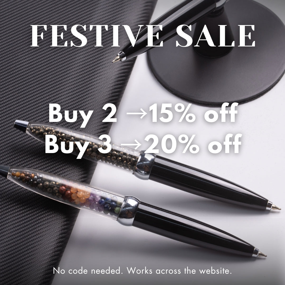 Personalised 9 Chakra MagSpin Rotating Desk Pen with DryFlow Ink