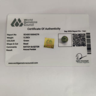 Peridot lab certificate 5