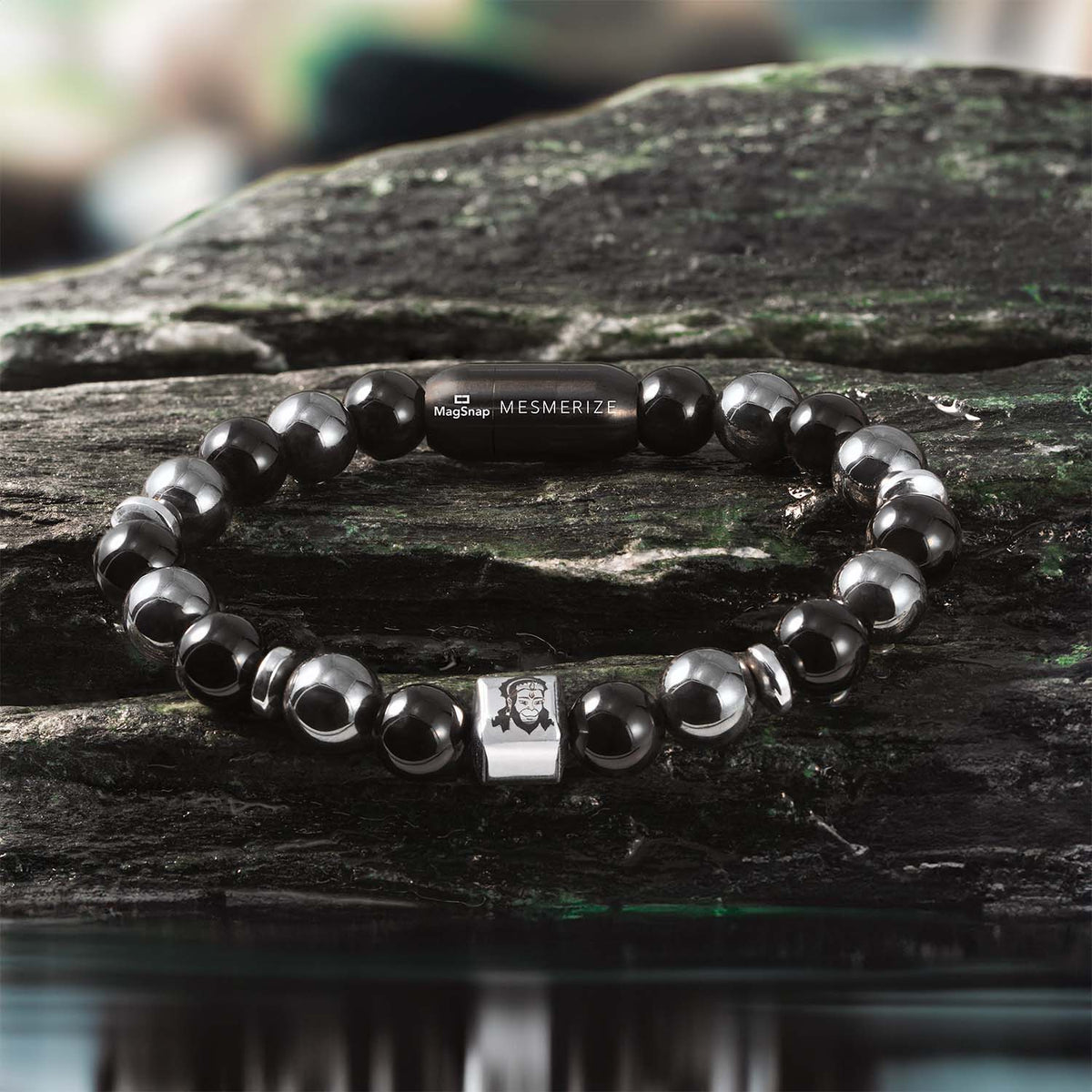 Strength Hanuman Natural Stone Bracelet with MagSnap