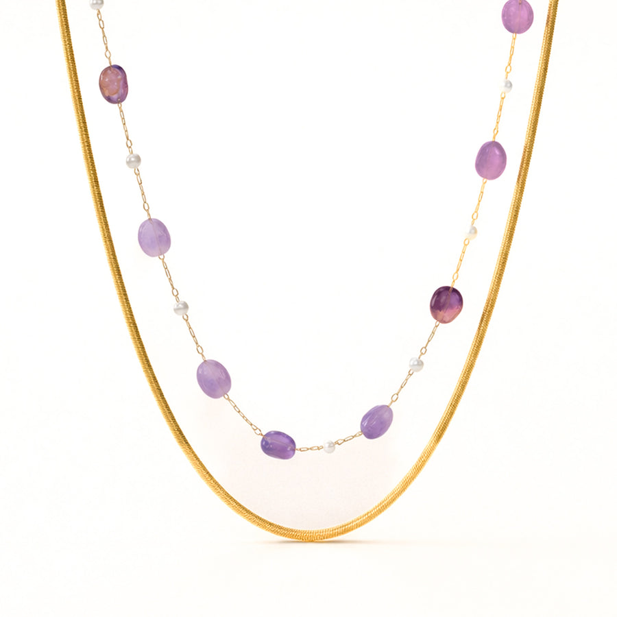 Purple Mist Stack Necklace