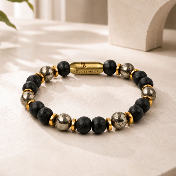 Pyrite Karungali Natural Stone Bracelet with MagSnap 4