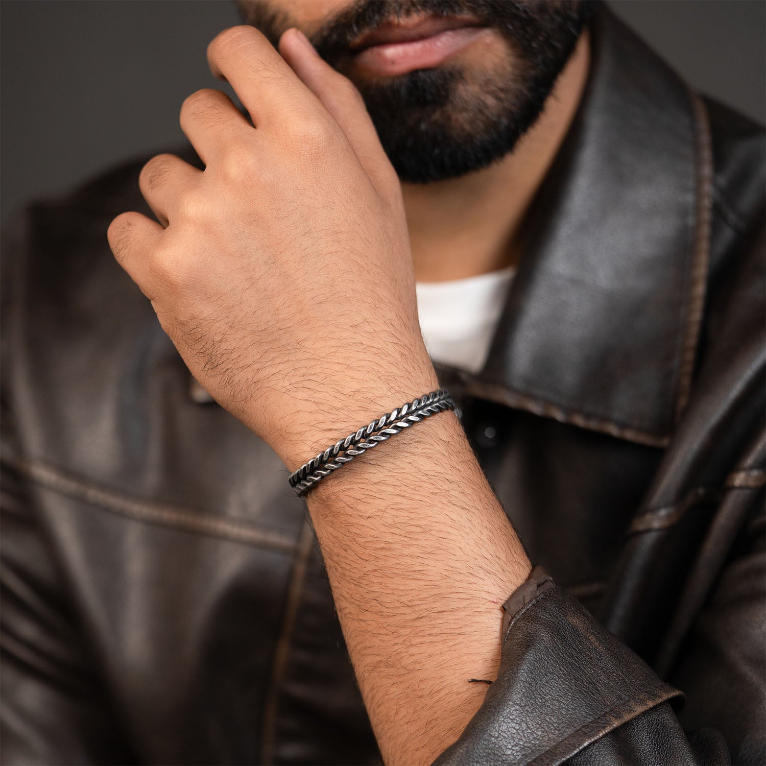 Raw Braid Cuff Bracelet