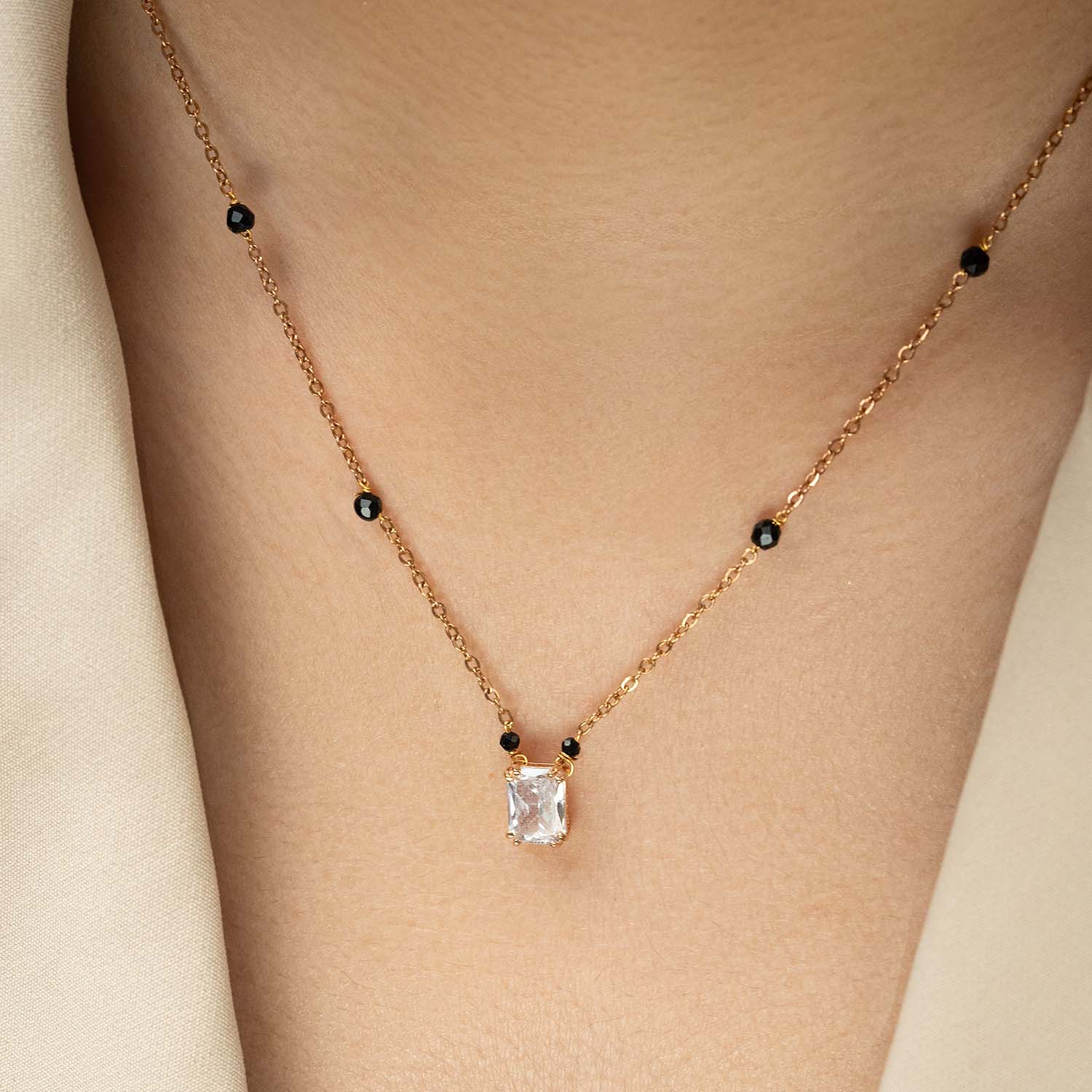 Rose Gold Radiant Diamond Mangalsutra