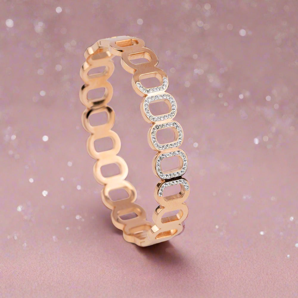 W Premium Jewellery Rose Gold Diamond Reversible Bracelet