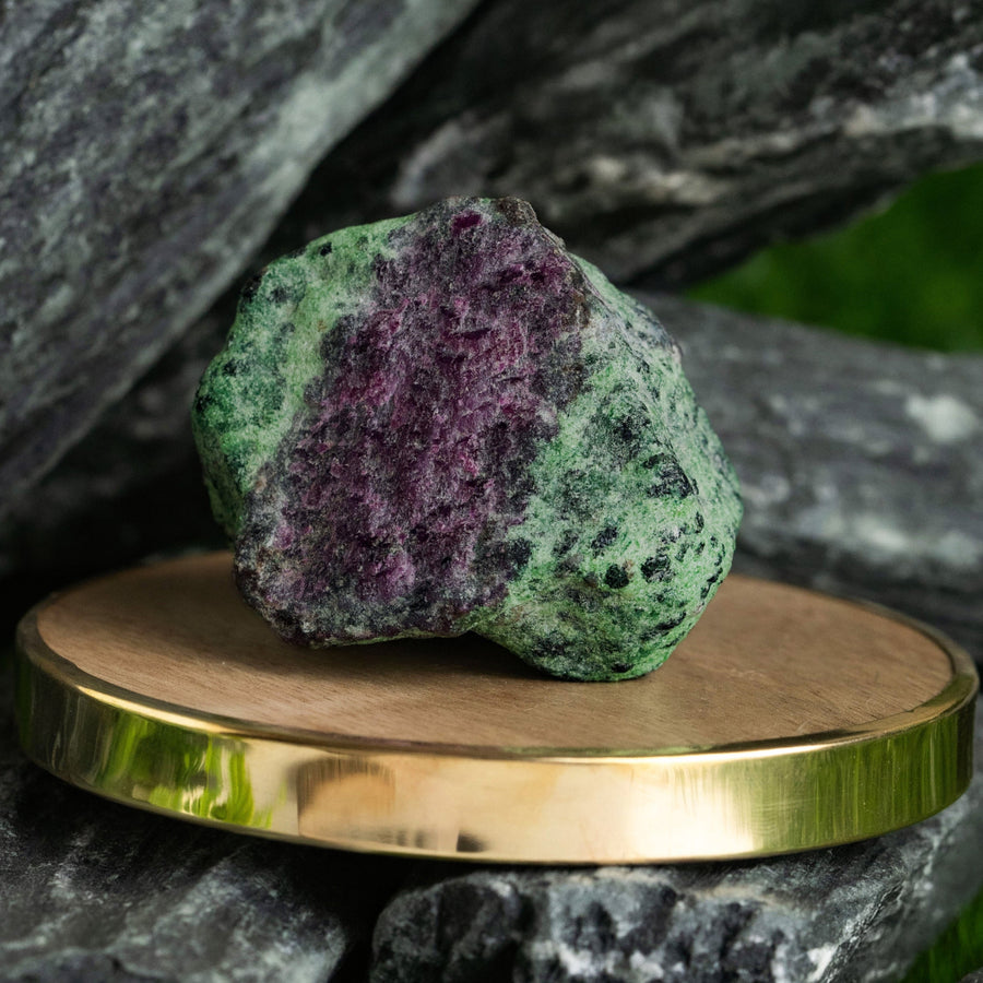 Alchemy Raw Ruby Zoisite Stone Home Decor Artefact