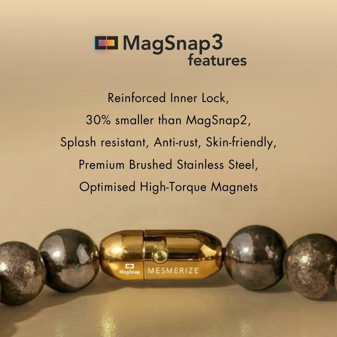 Celestial Warmth Amber (Kahruwa) Natural Stone Bracelet with Magsnap2