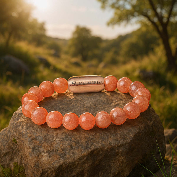 Positivity Sunstone Natural Stone Bracelet with Magsnap 2