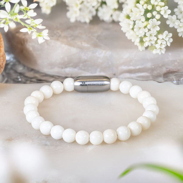Tranquil White Coral Bracelet Natural Stone Bracelet With MagSnap 2