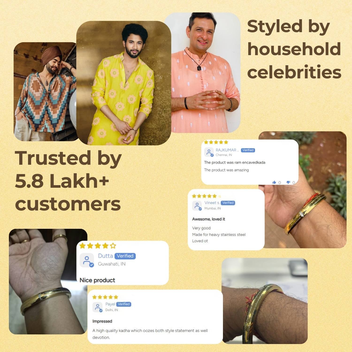 Om Namah Shivay MicroCarved Round Curved Kada Silver