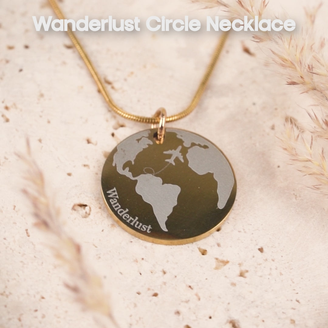 Wanderlust Circle Necklace Rose Gold