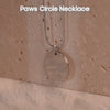 Cat Paw Circle Necklace Rose Gold