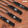 Black Om Spiritual Mini Bar Necklace